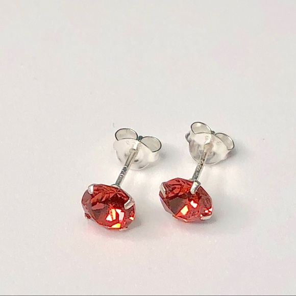 925 Sterling Silver Swarovski Crystal Earrings - Picture 5 of 7